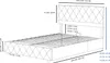 MODFU Čalouněná postel Boxspring hydraulická 140 × 200 cm s Náhled obrázku produktu 7