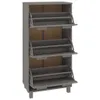 The Living Store Schuhschrank HAMAR Hellgrau 59,5x35x117 cm Produktbild-Vorschau 4