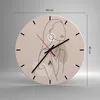 Wanduhr - Rund - Glasuhr - Stück Linie Frau - 40x40cm - Produktbild-Vorschau 3