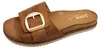 Jana: Sandalias cómodas de estilo pantufla, color marrón, Vista previa de la imagen del producto 2