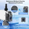 A close-up view of a water pump with various callouts highlighting its features and functionality. Produktbild-Vorschau