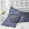 Vielit Satin Kissenbezug 2er Set Blau Violett 40x80 cm mit Produktbild-Vorschau 5