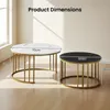 CLIPOP Couchtisch 2er Set Rund mit Marmoroptik, Produktbild-Vorschau 5