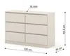 Cassettiera MAJA S6 120 cm KASCHMIR Credenza Credenza Anteprima dell’immagine prodotto 2