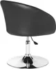 A black leather-look chair with a chrome base, viewed from the back. Produktbild-Vorschau