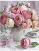 "Malen nach Zahlen: Blumenstrauß aus Rosen in einer Vase, Produktbild-Vorschau 1