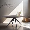Homestyle4u Esstisch Oval Schwarz Braun Esszimmertisch Produktbild-Vorschau 2