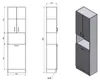 Aqualine SIMPLEX ECO Hochschrank mit Wäschekorb 50x180x30cm Produktbild-Vorschau 8