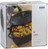 A product box for a Kela Calido cast iron casserole dish, showing the dish filled with food. Náhled obrázku produktu