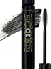 A Rimmel Extra 3D Lash mascara tube and wand are shown against a white background with a swatch of mascara. Podgląd zdjęcia produktu