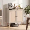 COSTWAY Sideboard Holz, Buffetschrank mit 2 Rattantüren, Produktbild-Vorschau 9