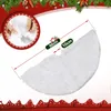 Yakimz Weihnachtsbaumdecke Christbaumdecke Weiß Plüsch Produktbild-Vorschau 2