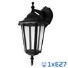 A black outdoor wall lantern is shown against a white background. Produktbild-Vorschau