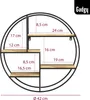GADGY® Wandregal 42cm Rund Holz - Schweberegal Holz - Produktbild-Vorschau 6