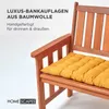 HOMESCAPES 3er polštář na lavici žlutý 100% bavlna Náhled obrázku produktu 2