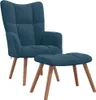 vidaXL Relaxačné kreslo s taburetom Blue Velvet Náhľad obrázku produktu 8