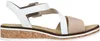 Rieker Damen Keil-Sandaletten Weiß/Beige Voir les images du produit 7