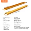 Two golden forklift extensions are shown with dimensions and specifications listed below. Náhľad obrázku produktu