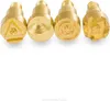 Four brass stamping tools with different patterned ends, arranged in a row against a white background. Náhled obrázku produktu