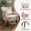 Ohrensessel Bunt, Vintage Sessel Wohnzimmer mit Holzbeinen Produktbild-Vorschau 5