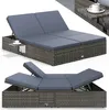 CASARIA® Sonnenliege 2 Personen mit Klapptisch 7cm Auflagen Produktbild-Vorschau 1