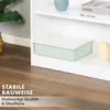 Bücherregal, Weißes Standregal aus Holz mit 3 Etagen, 60 x Produktbild-Vorschau 5