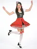 y bavorský kostým dirndl pro ženy černo-bílo-červený Small Náhled obrázku produktu 3