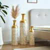 okwish 3-teiliges Metallvasen Standvasen-Set Blumenvase Produktbild-Vorschau 1