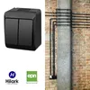Elektro-Plast | Interruttore Doppio Hermes - Nero - IP44 - Anteprima dell’immagine prodotto 3