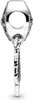 A silver charm with a key-like pendant. Produktbild-Vorschau