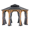 Vorhang für Sunjoy Zedernholz Gazebo 395cm x 395cm Produktbild-Vorschau 2