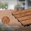 ECD Germany Piastrelle per decking in WPC 30x30 cm Set Anteprima dell’immagine prodotto 4