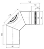 Pelletbogen 90° Ø80 mm mit Tür schwarz matt Produktbild-Vorschau 9