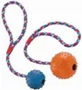 Vollgummi Ball mit Glocke und Seil, M, Ø7cm Produktbild-Vorschau 3