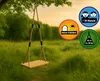 Gartenschaukel Holz Kinder - 40x16 Holzschaukel - Schaukel Produktbild-Vorschau 3