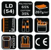 Arbeitshose mit Latz, weiß, HD, Größe LD/54 Produktbild-Vorschau 10