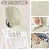 LZQ Baby Klappbar Hochstuhl Beige Kinderhochstuhl Faltbar Produktbild-Vorschau 7