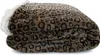 A folded leopard print fleece blanket with a white sherpa lining. Produktbild-Vorschau
