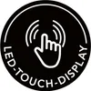 A circular graphic with a hand icon and text indicating a feature. Produktbild-Vorschau