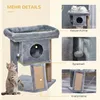 PawHut Kratzbaum 57 cm Kleiner Katzenbaum mit Katzenhöhle, Produktbild-Vorschau 7