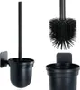 A product image showing a black toilet brush set with its holder, displayed in multiple views. Náhled obrázku produktu