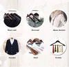 A collage of images showcasing different types of clothing being hung on wooden hangers. Produktbild-Vorschau