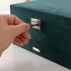 Schmuckkästchen, Schmuckschatulle aus Samt mit 2 Ebenen, Produktbild-Vorschau 8