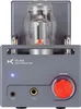 A close-up studio shot of a gray tube headphone amplifier. Produktbild-Vorschau
