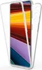A clear protective case for a smartphone, shown from the front and side. Produktbild-Vorschau