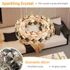 Lustre en cristal LED Vrygle 60 cm doré, luminaire de Voir les images du produit 14