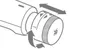Close-up illustration of a pressure cooker valve being adjusted. Náhled obrázku produktu