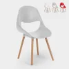 Stühle für Küche und Bar Polypropylen Holz Modernes Design Produktbild-Vorschau 1