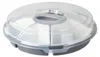 Servierset Servierplatte Snackschale 6 Fächer Deckel Griff Ø33xH9cm Produktbild-Vorschau