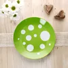 zestaw 6 talerzyków do ciasta Pula zielone kropki porcelana Podgląd zdjęcia produktu 2
